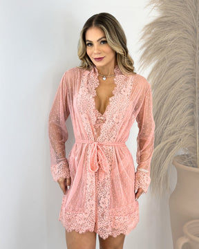 Voile de Paris Set - Nightgown + Robe and Panties