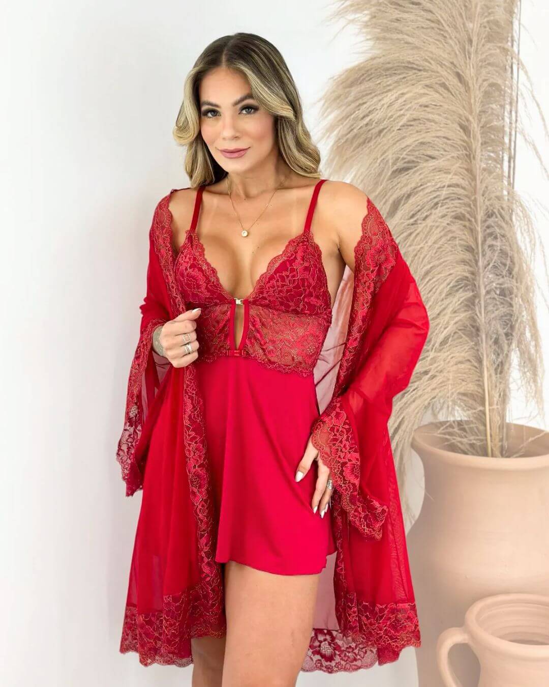 Imperial Rouge Camisole and Panties Set