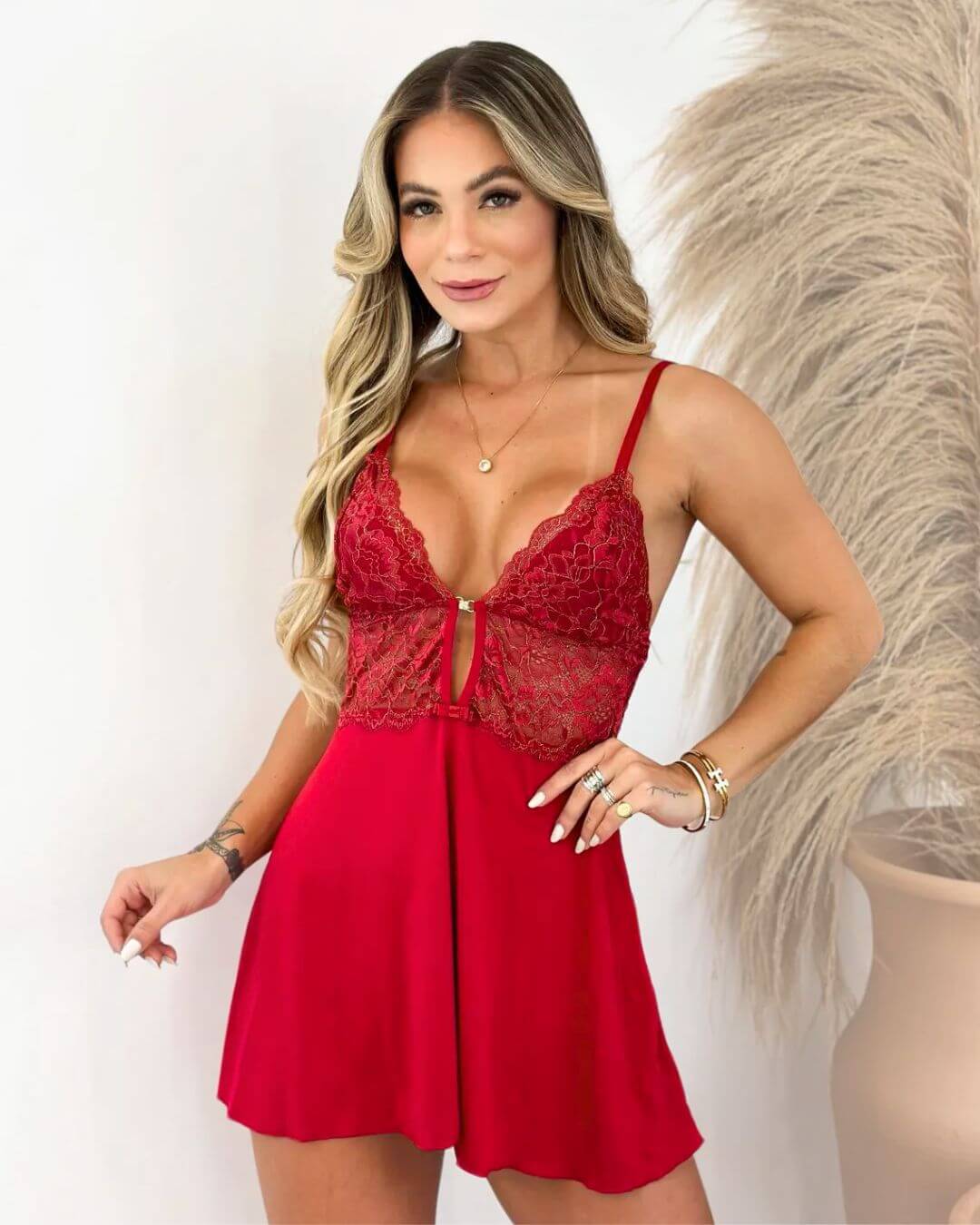 Imperial Rouge Camisole and Panties Set