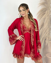 Valentino Set - Nightgown + Robe and Panties