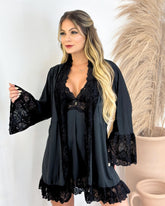 Sauvage Dior Set - Nightgown + Robe and Panties