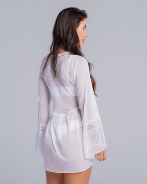 Robe La Rouge em Renda e Tule - Branco
