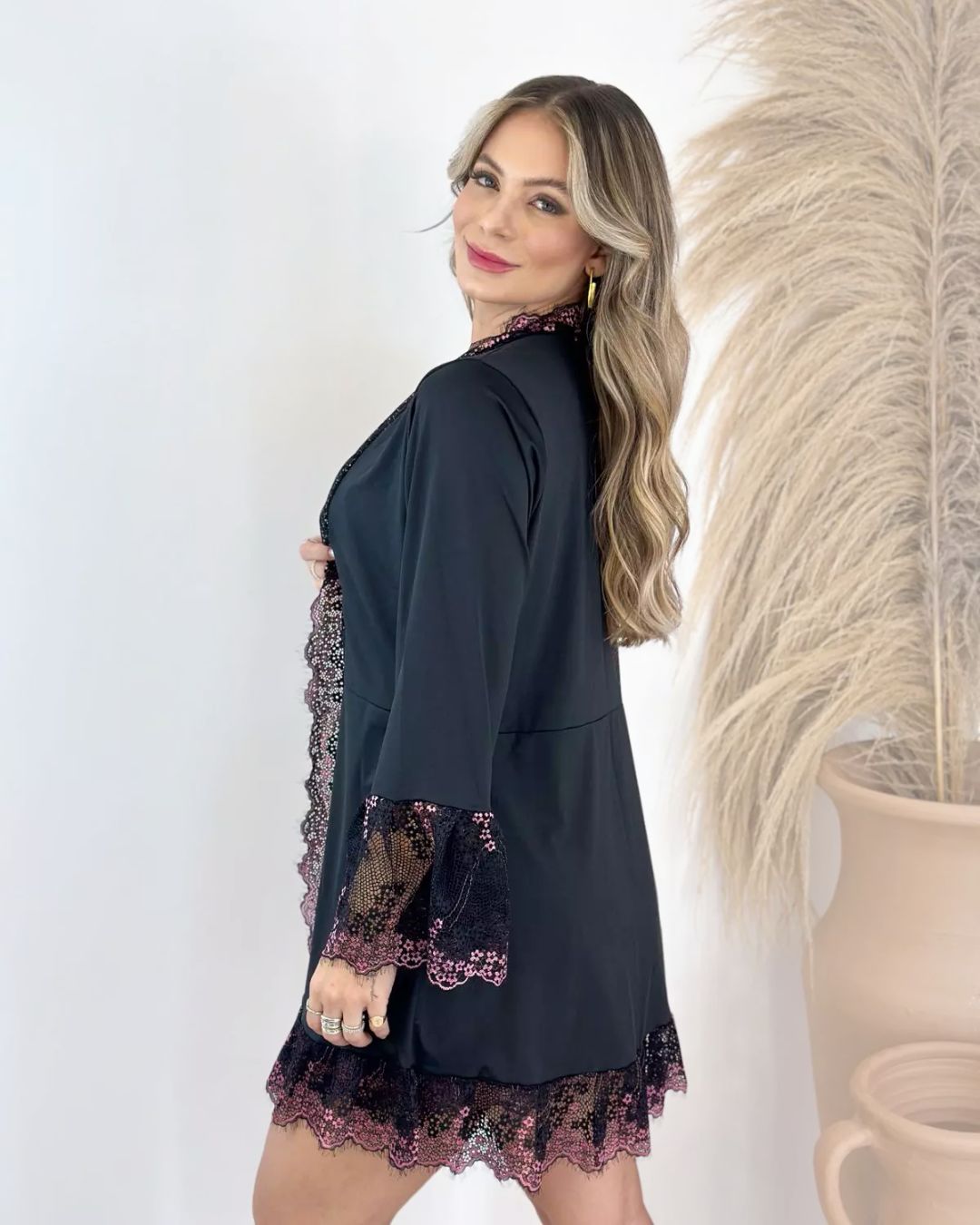 La Vie Est Belle Set - Nightgown + Robe and Panties