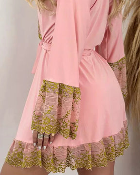 Lady Primrose Set - Nightgown + Robe and Panties